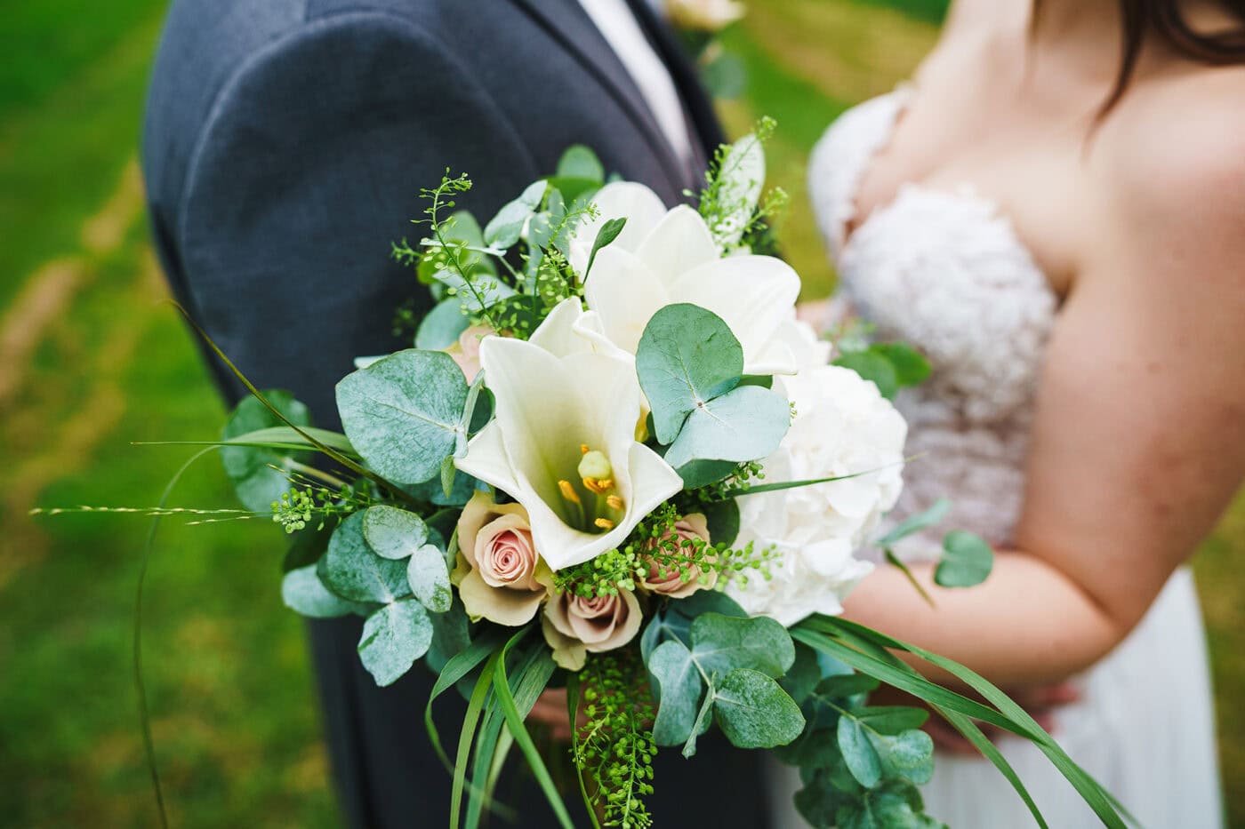 Hochzeit Gut Bossee Brautstrauß