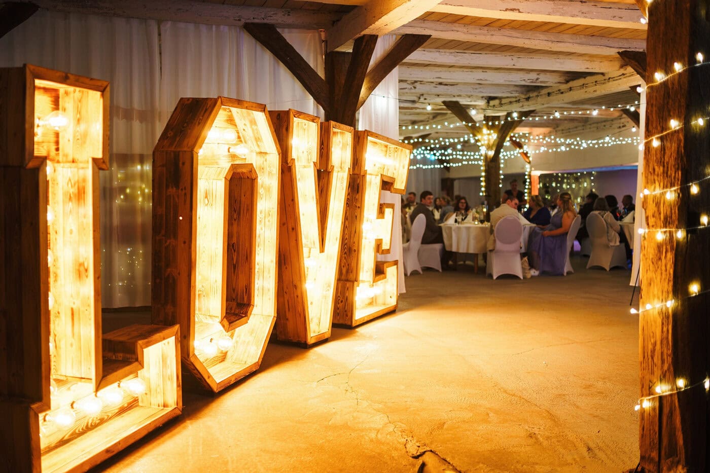 Hochzeit Gut Bossee Love Letter Deko